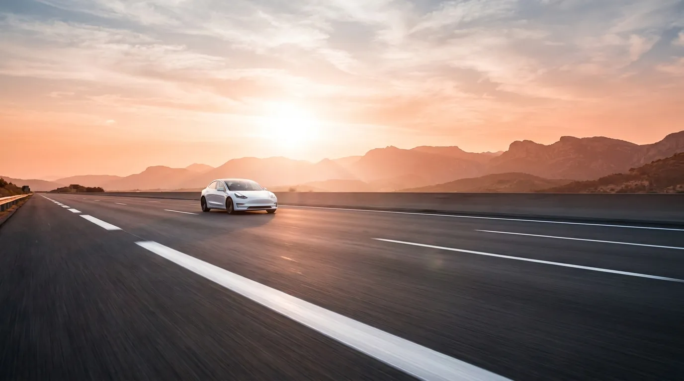 Autoroute française au coucher du soleil, analyse de la rentabilité des axes de convoyage en 2026